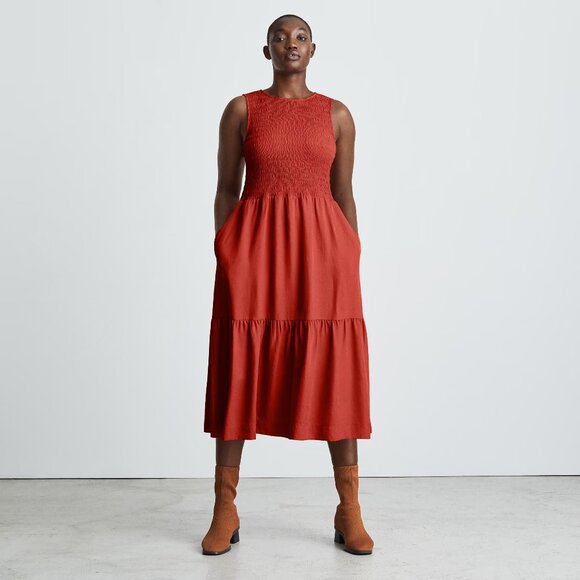Everlane - Smock Maxi Dress - Currant - S - Picture 1 of 5